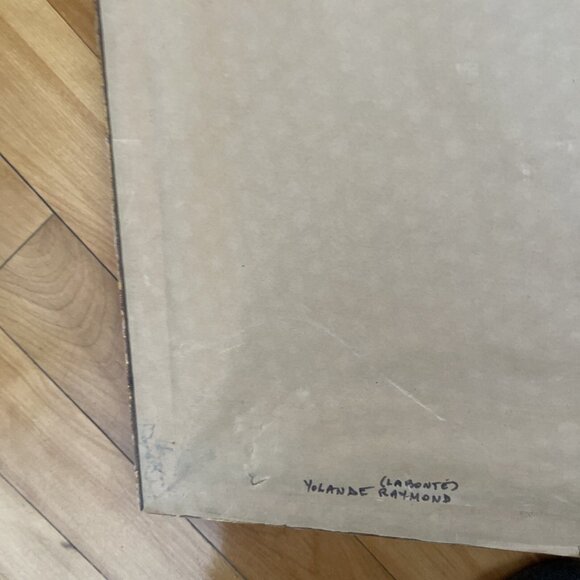 VTG Golden Framed Needlepoint Wall Art Picture Flowers In Tea pot 18*” x 14” - Picture 13 of 16